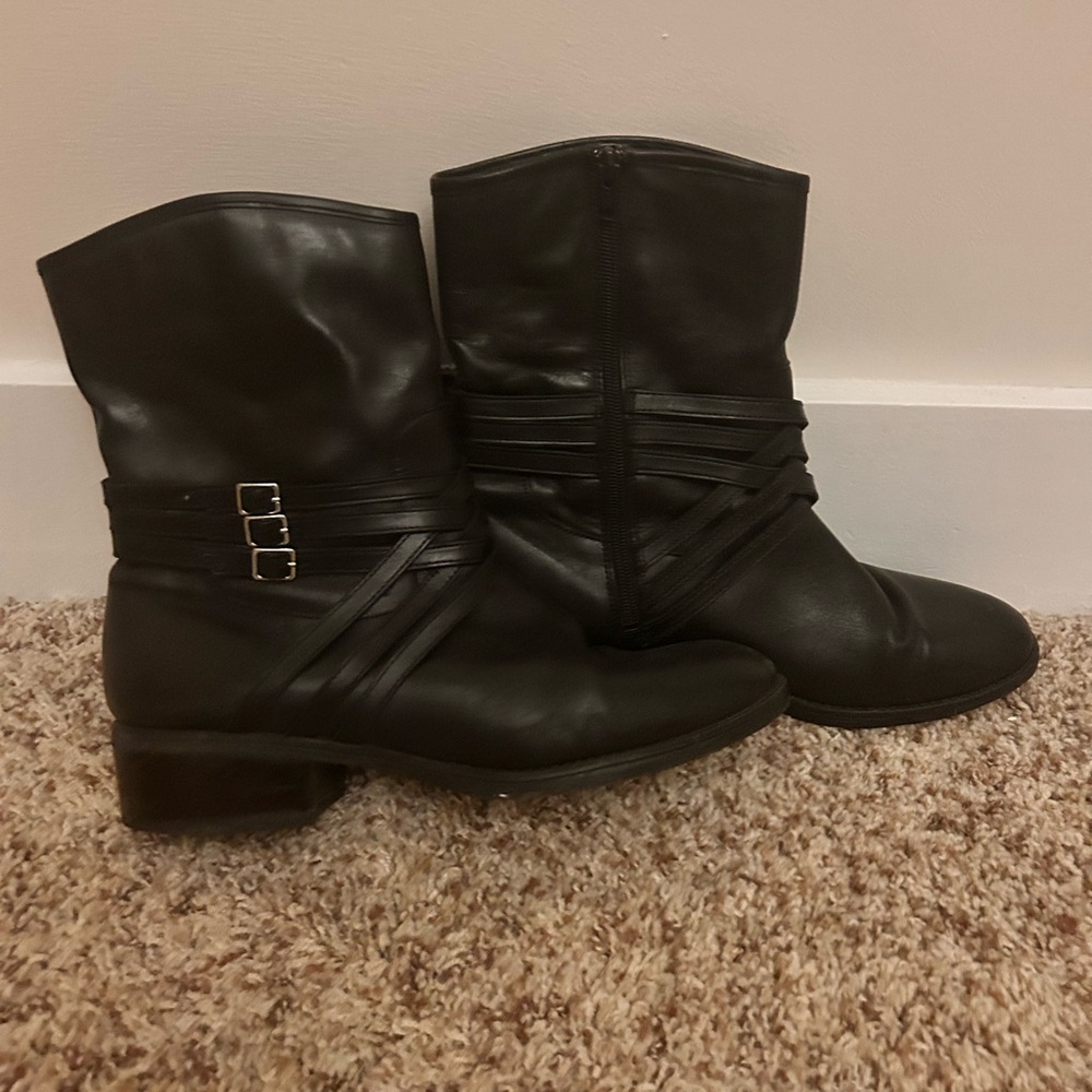 Black Leather Good year Women's Boots